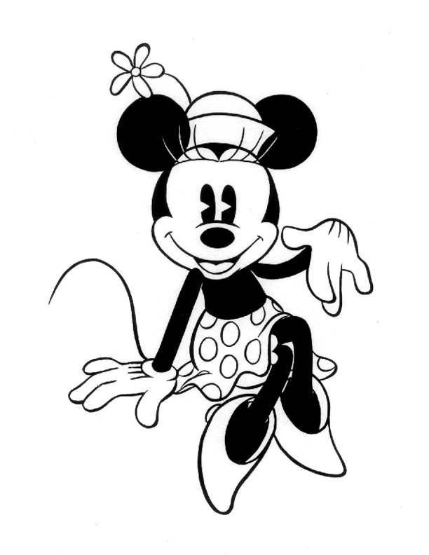 Coloriage et dessins gratuits Minnie dessin animé à imprimer