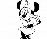 Coloriage Minnie en couleur