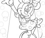 Coloriage Minnie en discothèque