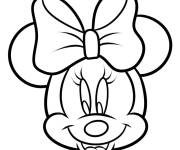 Coloriage Minnie en noir et blanc