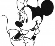 Coloriage et dessins gratuit Minnie facile à imprimer