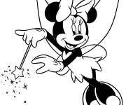 Coloriage Minnie f&eacute;e magique