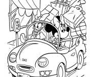 Coloriage Minnie Mouse avec Daisy