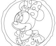 Coloriage Minnie mouse souriante
