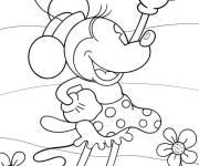 Coloriage Minnie vintage stylisée