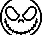 Coloriage et dessins gratuit Halloween Jack Skellington en emoji à imprimer