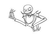 Coloriage Jack skellington facile