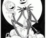 Coloriage Jack skellington le roi des citrouilles pour Halloween