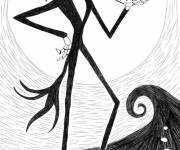 Coloriage Jack skellington monstre de dessin anim&eacute;