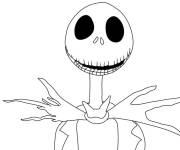 Coloriage Jack skellington, profile mignon
