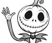 Coloriage Jack Skellington te saluant