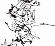 Coloriage L&rsquo;&Eacute;trange No&euml;l De Monsieur Jack gratuit
