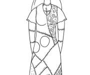 Coloriage et dessins gratuit La belle Sally en robe originale à imprimer