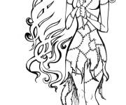 Coloriage La jolie Sally avec une fleur
