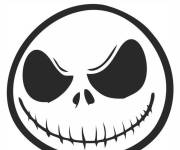 Coloriage et dessins gratuit La t&ecirc;te de la personnage principale de Monsieur Jack à imprimer