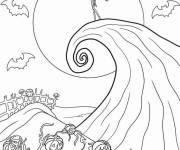 Coloriage Le cauchemar avant No&euml;l poster imprimable