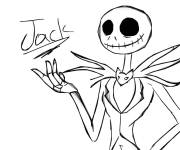 Coloriage Le mort vivant Jack skellington de cartoon