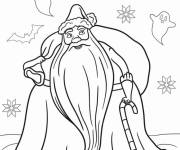 Coloriage Le p&egrave;re no&euml;l de Monsieur Jack