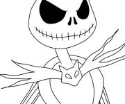 Coloriage Mod&egrave;le de Monsieur Jack en noir et blanc