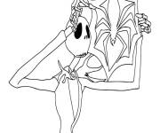 Coloriage Monsieur Jack avec une araign&eacute;e