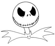 Coloriage Monsieur Jack avec une batte autour du cou