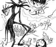 Coloriage Monsieur Jack Cauchemar avant No&euml;l