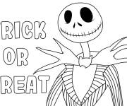 Coloriage Monsieur Jack des bonbons ou un sort