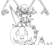 Coloriage Monsieur Jack en attrapant une grosse citrouille