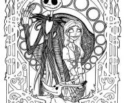 Coloriage Monsieur Jack et Sally