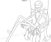 Coloriage Monsieur Jack sur le tr&ocirc;ne royal