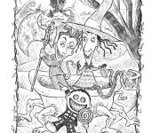 Coloriage Personnages rigolos Lock, Shock et Barrel de dessin anim&eacute;