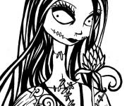 Coloriage Sally aux grands yeux de Monsieur Jack