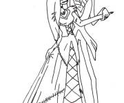Coloriage Sally et Jack en dansant pendant leur mariage