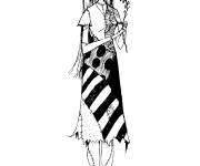 Coloriage Sally souriante avec une fleur