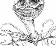 Coloriage Squelette Jack Skellington pour adulte