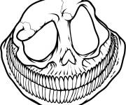 Coloriage T&ecirc;te effrayante de Monsieur Jack