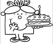 Coloriage L'anniversaire monsieur madame