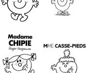 Coloriage Madame Chance, Catastrophe, Chipie et Casse-pieds