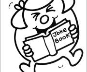 Coloriage madame Farceuse aime rire