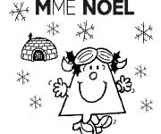 Coloriage Madame Noel