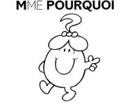 Coloriage Mme Pourquoi de Monsieur Madame