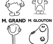 Coloriage Personnages rigolos de Monsieur Madame