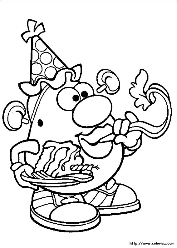 Coloriage monsieur patate en Ligne Gratuit à imprimer