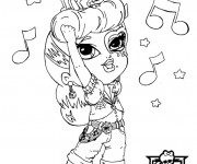 Coloriage B&eacute;b&eacute; Operetta &eacute;coute de la musique