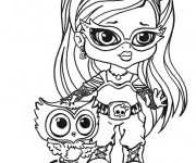 Coloriage Ghoulia et hibou