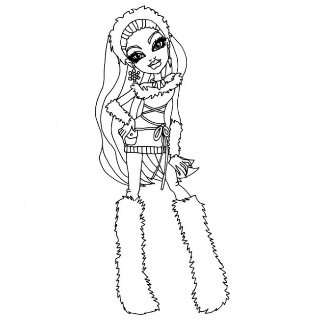 Coloriage Monster High Abbey Bominable Dessin Gratuit à Imprimer