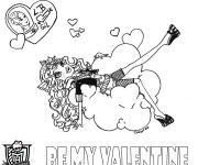 Coloriage Monster High amoureuse