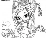 Coloriage et dessins gratuit Monster High bébé Jinafire Long à imprimer