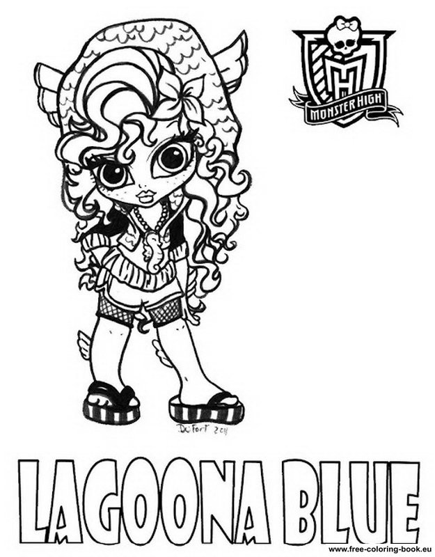 Coloriage Monster High Bébé Lagoona Blue