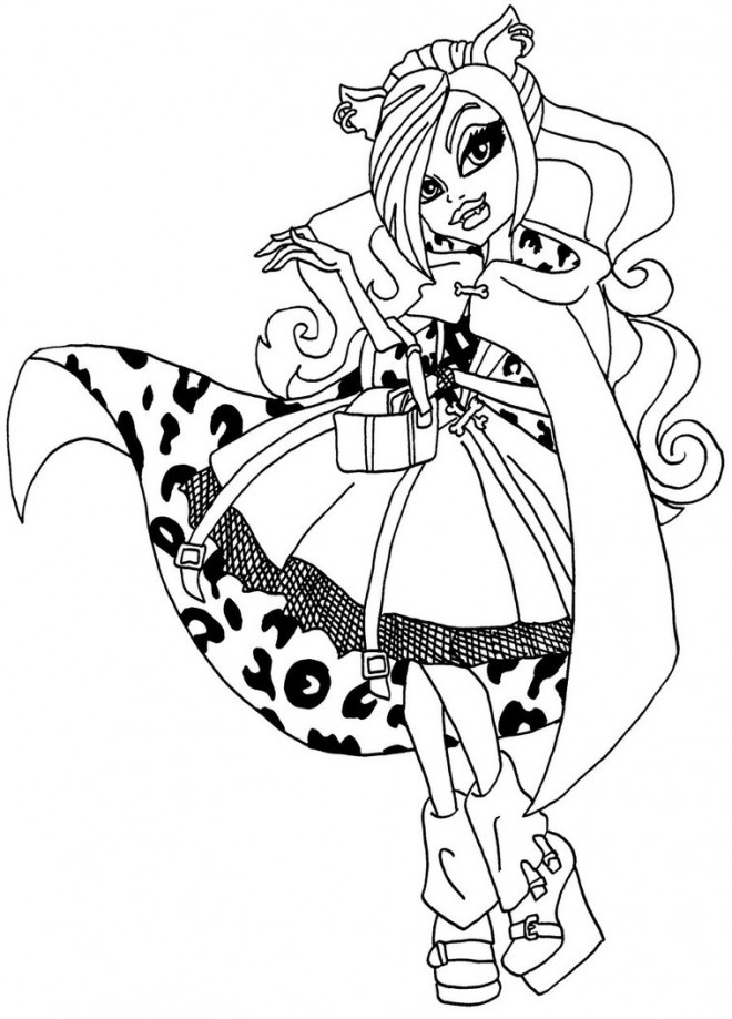 Coloriage Monster High Clawdeen Princesse Dessin Gratuit à